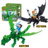LELE 33072 non  RỒNG BAY 4 LOẠI bộ đồ chơi xếp lắp ráp ghép mô hình Minecraft MY WORLD Game Xây Dựng 313 khối