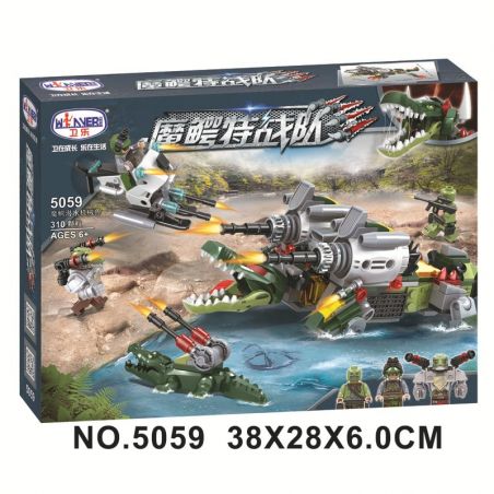 Winner 5059 non  ĐỘI ĐẶC NHIỆM CÁ SẤU bộ đồ chơi xếp lắp ráp ghép mô hình Swat Special Force CROCODILE SPECIAL FORCES 310 khối