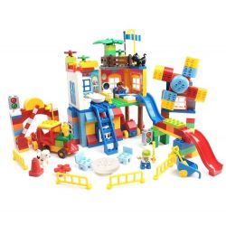 FEELO 1623A Xếp hình kiểu    Smart Windmill Train Station Ga Tàu Hỏa Cối Xay Gió Thông Minh 200 khối