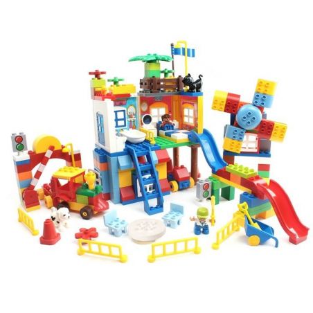 FEELO 1623A Xếp hình kiểu    Smart Windmill Train Station Ga Tàu Hỏa Cối Xay Gió Thông Minh 200 khối