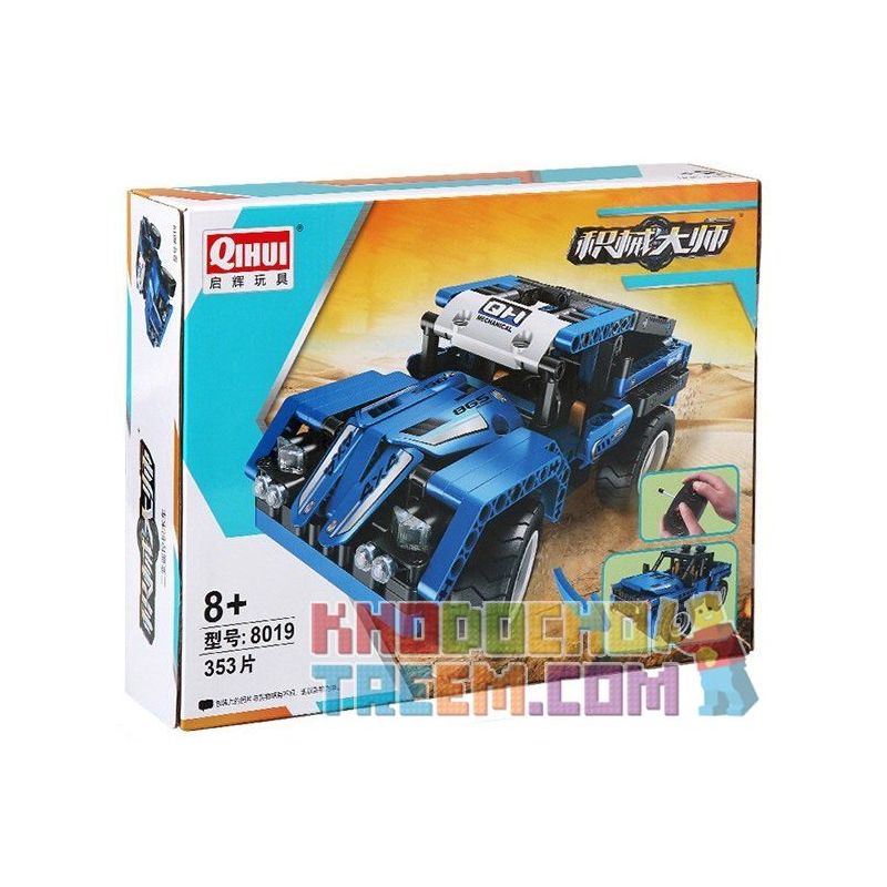 QIHUI 8019 non  XE Ô TÔ ĐỊA HÌNH BÁN TẢI ĐIỀU KHIỂN TỪ XA bộ đồ chơi xếp lắp ráp ghép mô hình  Kỹ Thuật Công Nghệ Cao Mô Hình Phương Tiện 353 khối