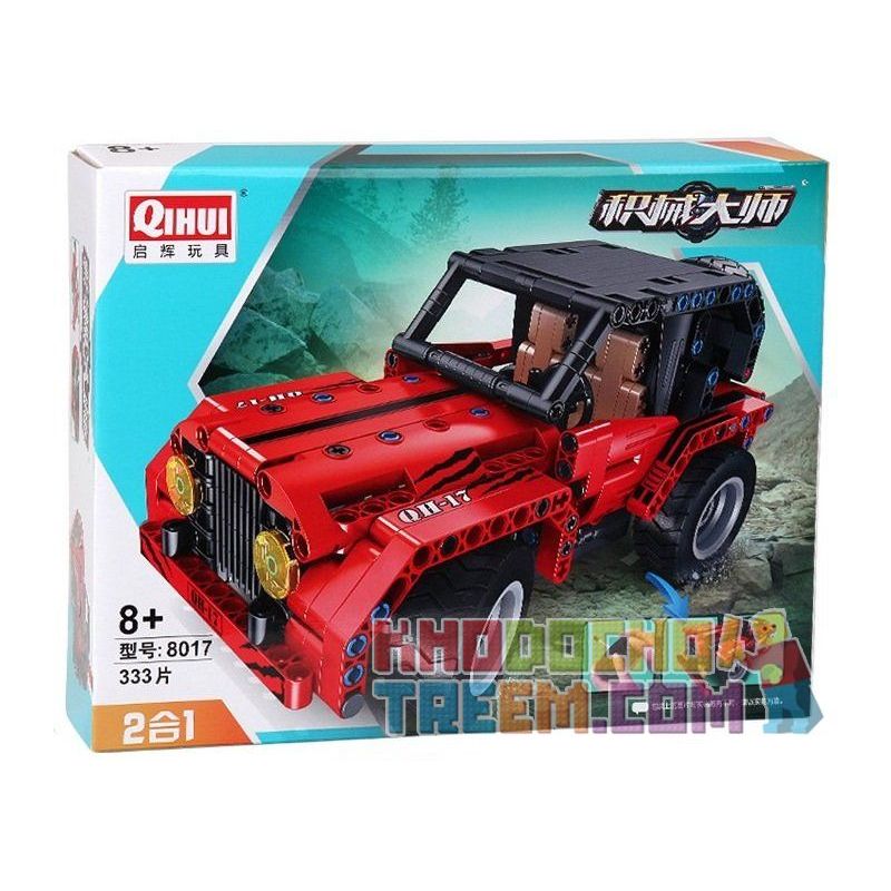 QIHUI 8017 non  XE SUV JEEP ĐỎ bộ đồ chơi xếp lắp ráp ghép mô hình  Kỹ Thuật Công Nghệ Cao Mô Hình Phương Tiện 333 khối