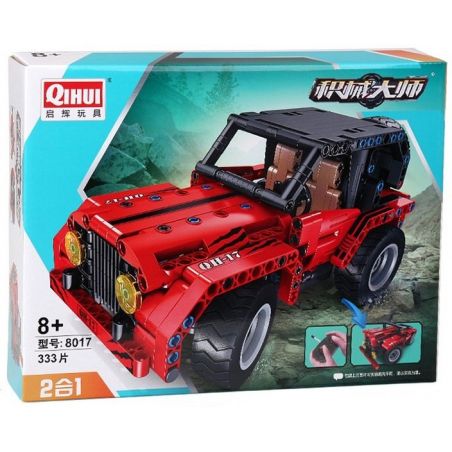 QIHUI 8017 non  XE SUV JEEP ĐỎ bộ đồ chơi xếp lắp ráp ghép mô hình  Kỹ Thuật Công Nghệ Cao Mô Hình Phương Tiện 333 khối