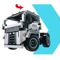 QIHUI 8018 non  XE TẢI ĐẦU KÉO TRẮNG bộ đồ chơi xếp lắp ráp ghép mô hình  Kỹ Thuật Công Nghệ Cao Mô Hình Phương Tiện 379 khối