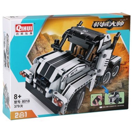 QIHUI 8018 non  XE TẢI ĐẦU KÉO TRẮNG bộ đồ chơi xếp lắp ráp ghép mô hình  Kỹ Thuật Công Nghệ Cao Mô Hình Phương Tiện 379 khối