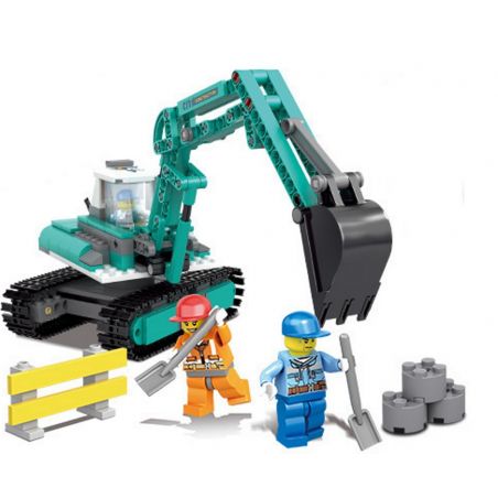 Kazi KY80453 80453 non  MÁY XÚC-01X XÚC-02R bộ đồ chơi xếp lắp ráp ghép mô hình City CONSTRUCTION Thành Phố 342 khối