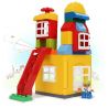 FEELO 1625 Xếp hình kiểu    Particle Pipe Slide Building Blocks Boys And Girls Khối ống Trượt Xây Dựng Khối Chàng Trai Và Cô Gái 150 khối