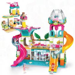 Enlighten 2022 Qman 2022 non  CÔNG VIÊN NƯỚC bộ đồ chơi xếp lắp ráp ghép mô hình  CHERRY Các Bạn Gái 828 khối