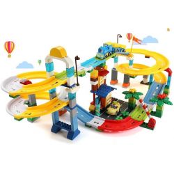 FEELO 1660D Xếp hình kiểu    Roller Coaster Tàu Lượn Siêu Tốc 200 khối