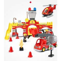 FEELO 1661D Xếp hình kiểu    City ​​fire Brigade đội Cứu Hỏa Thành Phố 118 khối