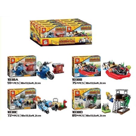 SHENG YUAN SY 1038A 1038B 1038C 1038D non  JEDI SINH TỒN PHẦN 4 bộ đồ chơi xếp lắp ráp ghép mô hình Battle Royale Cuôc Chiến Sinh Tử 327 khối