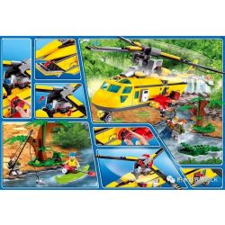 SEMBO 603030 non  TRỰC THĂNG CỨU HỘ bộ đồ chơi xếp lắp ráp ghép mô hình Rescue Team Đội Cứu Hộ 324 khối