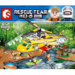 SEMBO 603030 non  TRỰC THĂNG CỨU HỘ bộ đồ chơi xếp lắp ráp ghép mô hình Rescue Team Đội Cứu Hộ 324 khối