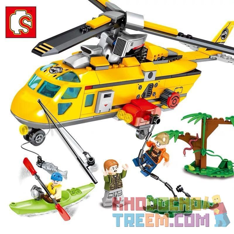 SEMBO 603030 non  TRỰC THĂNG CỨU HỘ bộ đồ chơi xếp lắp ráp ghép mô hình Rescue Team Đội Cứu Hộ 324 khối