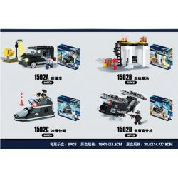 CAYI 1502 Xếp hình kiểu  SWAT SPECIAL FORCE 4 In 1 Van, Command Post, Boat, Helicopter 4 Trong 1 Van, Bộ Chỉ Huy, Thuyền, Máy Bay Trực Thăng 321 khối