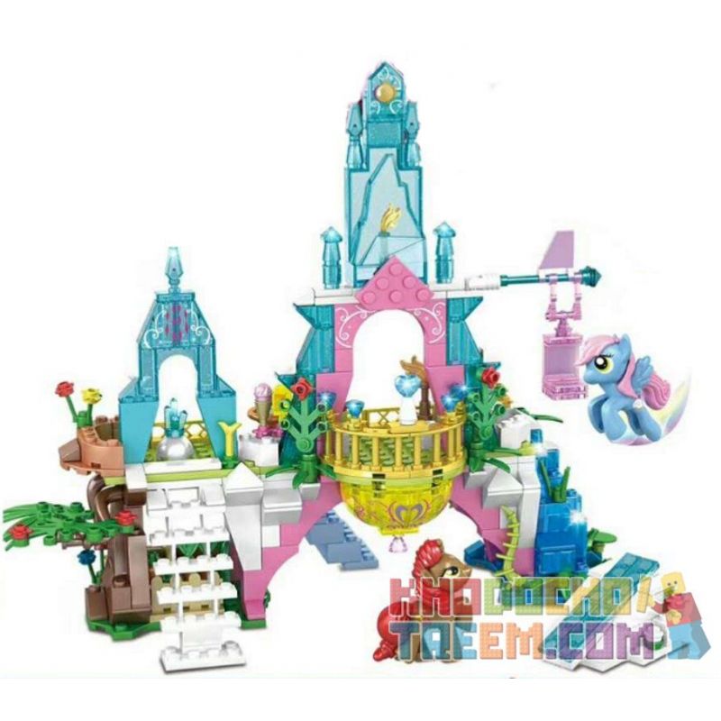 SHENG YUAN SY 1096 non  LÂU ĐÀI TÌNH YÊU PHA LÊ CỦA PONY bộ đồ chơi xếp lắp ráp ghép mô hình My Little Pony Chú Ngựa Nhỏ 359 khối