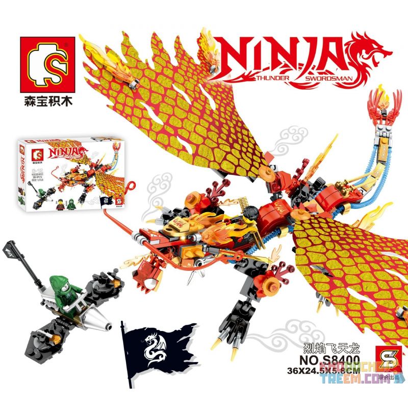 LEPIN 39006 SHENG YUAN SY S8400 8400 12701 non  RỒNG BAY LỬA bộ đồ chơi xếp lắp ráp ghép mô hình The  Ninjago Movie Ninja Lốc Xoáy 311 khối