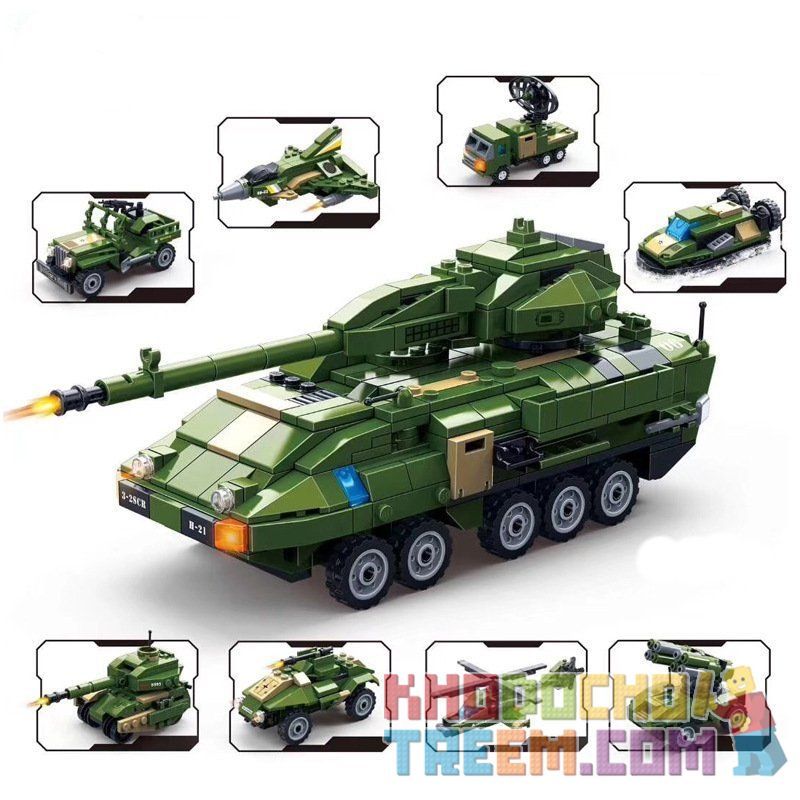 GUDI 8716A 8716B 8716C 8716D 8716E 8716F 8716G 8716H non  XE TĂNG BỌC THÉP bộ đồ chơi xếp lắp ráp ghép mô hình Military Army SUPER SENTAI Quân Sự Bộ Đội 658 khối