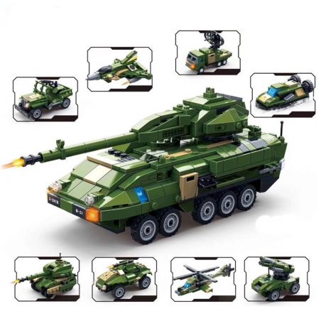 GUDI 8716A 8716B 8716C 8716D 8716E 8716F 8716G 8716H non  XE TĂNG BỌC THÉP bộ đồ chơi xếp lắp ráp ghép mô hình Military Army SUPER SENTAI Quân Sự Bộ Đội 658 khối