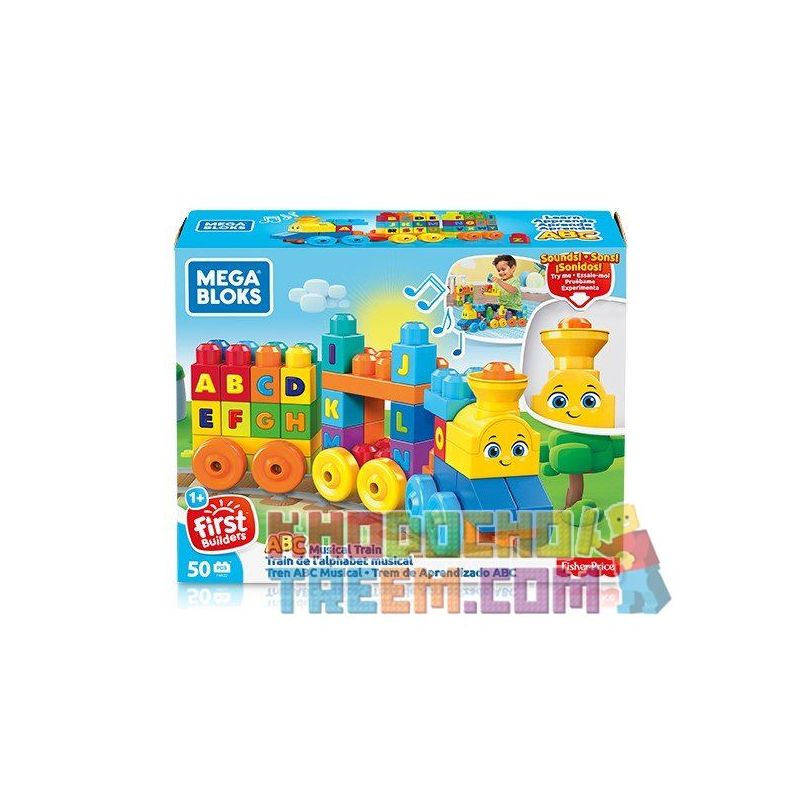  Mega Bloks Super Big Blocks On Trains Xếp hình Xếp Hình Khối Siêu Lớn Trên Tàu Hỏa 50 khối