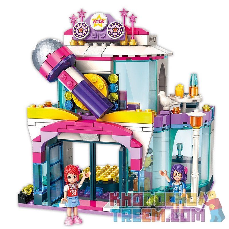 Enlighten 2014 Qman 2014 non  TIỆM KARAOKE CỦA CHERRY bộ đồ chơi xếp lắp ráp ghép mô hình Cô Nàng Ngọt Ngào 342 khối