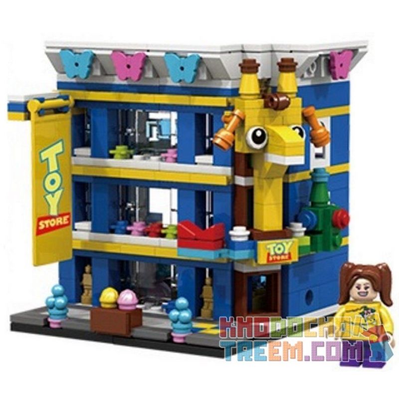 PanlosBrick 657018 Panlos Brick 657018 non  CỬA HÀNG ĐỒ CHƠI bộ đồ chơi xếp lắp ráp ghép mô hình Mini Modular STREETSCAPE Đường Phố Thu Nhỏ 310 khối