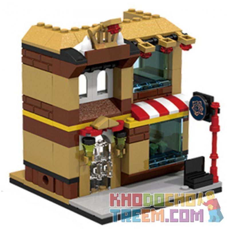 PanlosBrick 657011 Panlos Brick 657011 non  CỬA HÀNG TRANG ĐIỂM bộ đồ chơi xếp lắp ráp ghép mô hình Mini Modular STREETSCAPE Đường Phố Thu Nhỏ 145 khối
