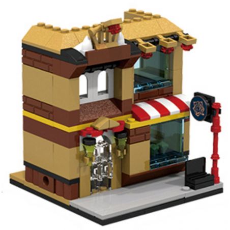 PanlosBrick 657011 Panlos Brick 657011 non  CỬA HÀNG TRANG ĐIỂM bộ đồ chơi xếp lắp ráp ghép mô hình Mini Modular STREETSCAPE Đường Phố Thu Nhỏ 145 khối