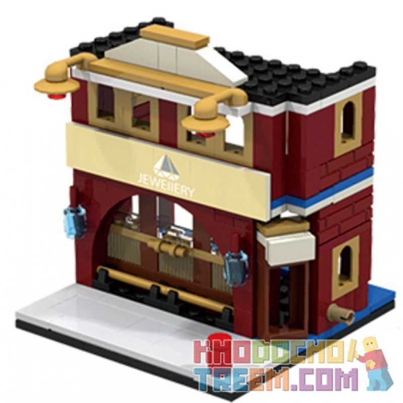 PanlosBrick 657012 Panlos Brick 657012 non  CỬA HÀNG TRANG SỨC bộ đồ chơi xếp lắp ráp ghép mô hình Mini Modular STREETSCAPE Đường Phố Thu Nhỏ 145 khối
