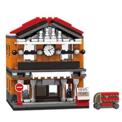 PanlosBrick 657013 Panlos Brick 657013 non  NHÀ GA bộ đồ chơi xếp lắp ráp ghép mô hình Mini Modular STREETSCAPE Đường Phố Thu Nhỏ 310 khối