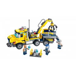 Enlighten 2407 Qman 2407 non  XE CẦN CẨU KYANITE bộ đồ chơi xếp lắp ráp ghép mô hình Kyanite Squad KYANITE SQUAD KYANITE TRANSPORTER Đội Khai Khoáng 309 khối