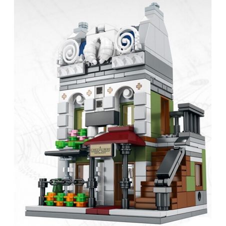 SEMBO WEKKI VIGGI SD6300 6300 non  NHÀ HÀNG PARIS bộ đồ chơi xếp lắp ráp ghép mô hình Mini Modular SEMBO BLOCK Đường Phố Thu Nhỏ 343 khối