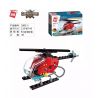 Enlighten 1805 Qman 1805 non  XE CỨU HỎA CỠ LỚN ĐƯỢC KẾT HỢP BỞI MÁY BAY TRỰC THĂNG THUYỀN CA NÔ bộ đồ chơi xếp lắp ráp ghép mô hình Fire Rescure COMBAT ZONES 313 khối