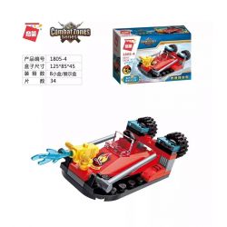 Enlighten 1805 Qman 1805 non  XE CỨU HỎA CỠ LỚN ĐƯỢC KẾT HỢP BỞI MÁY BAY TRỰC THĂNG THUYỀN CA NÔ bộ đồ chơi xếp lắp ráp ghép mô hình Fire Rescure COMBAT ZONES 313 khối