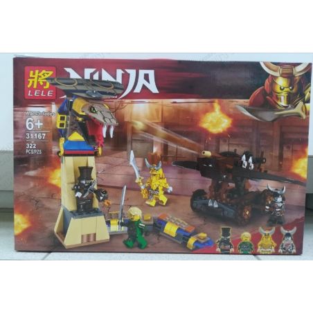 LELE 31167 non  RẮN VÀNG KHỔNG LỒ bộ đồ chơi xếp lắp ráp ghép mô hình The  Ninjago Movie NINJA MASTERS OF SPINJITZ Ninja Lốc Xoáy 322 khối