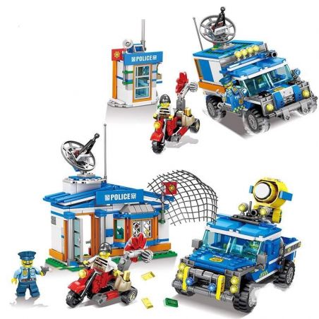 Kazi KY67257 67257 non  CẢNH SÁT THÀNH PHỐ TRUY ĐUỔI bộ đồ chơi xếp lắp ráp ghép mô hình Police 580 khối