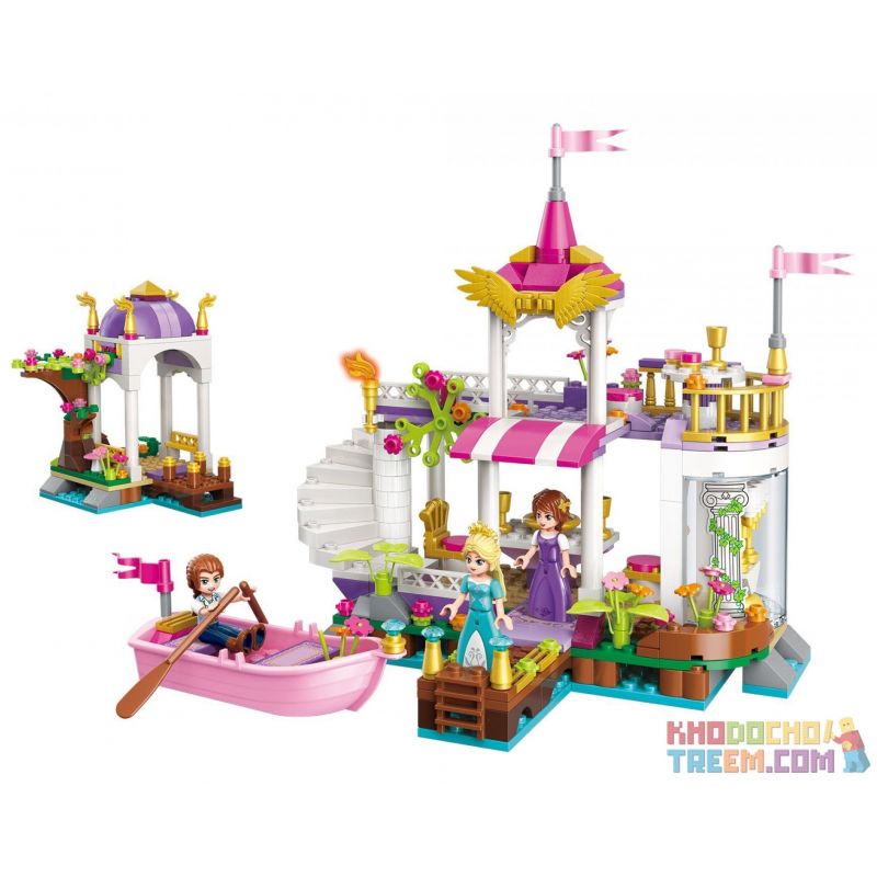 Enlighten 2607 Qman 2607 non  GIẤC MƠ CÔNG CHÚA VỀ BỮA TIỆC BÊN VƯỜN HỒ WONDERLAND bộ đồ chơi xếp lắp ráp ghép mô hình Prinecess Leah PRINECESS LEAH LAKESIDE PARTY Công Chúa Leah 358 khối