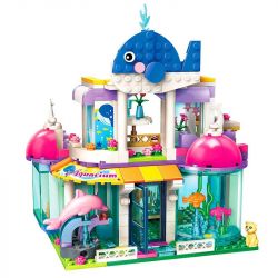 Enlighten 2012 Qman 2012 non  THỦY CUNG CÁ VOI XANH bộ đồ chơi xếp lắp ráp ghép mô hình Cherry Cô Nàng Ngọt Ngào 327 khối