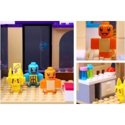 LELE 39005 non  BỆNH VIỆN THÚ CƯNG bộ đồ chơi xếp lắp ráp ghép mô hình Pokémon POKEMON GO 309 khối