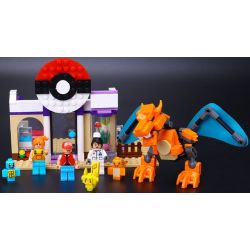 LELE 39005 non  BỆNH VIỆN THÚ CƯNG bộ đồ chơi xếp lắp ráp ghép mô hình Pokémon POKEMON GO 309 khối
