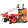IBLOCK PL-920-127 920-127 PL920-127 Winner 7023 non  XE CỨU HỎA CÓ THANG 3 bộ đồ chơi xếp lắp ráp ghép mô hình Fire Rescure FIRE BRIGADE 308 khối