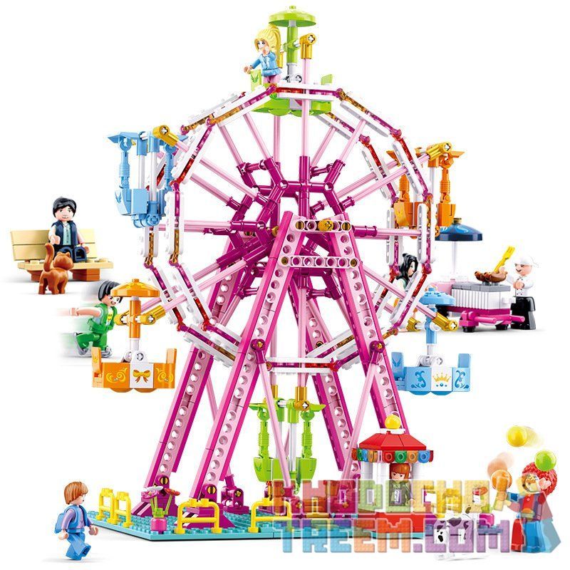 SLUBAN M38-B0723 B0723 0723 M38B0723 38-B0723 non  ĐU QUAY ĐẦY MÀU SẮC bộ đồ chơi xếp lắp ráp ghép mô hình Girl's Dream Giấc Mơ Con Gái 789 khối