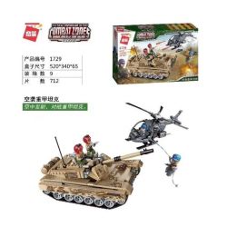 Enlighten 1729 Qman 1729 non  XE TĂNG HẠNG NẶNG bộ đồ chơi xếp lắp ráp ghép mô hình Military Army COMBAT ZONES Quân Sự Bộ Đội 712 khối