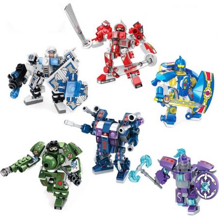 WINNER JEMLOU 8023A 8023B 8023C 8023D 8023E 8023F non  6 NGƯỜI MÁY MG MECH WHITE WOLF RED FOX BLUE WHALE GRASSHOPPER DRAGONFLY VIPER bộ đồ chơi xếp lắp ráp ghép mô hình Military Army XIBAD GUARDING THE EARTH'S WARRIORS、FOREIGN INVADERS VIOLENT ARMY Quân Sự Bộ Đội 613 khối