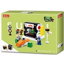 SLUBAN CREATIVE STYLE STREET FOOD M38 non  8 LOẠT MÓN ĂN ĐƯỜNG PHỐ HƯƠNG VỊ SÁNG TẠO bộ đồ chơi xếp lắp ráp ghép mô hình City FOOD COURT Thành Phố 2525 khối