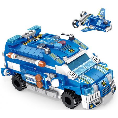 PanlosBrick 633015 Panlos Brick 633015 non  XE CHỞ LÍNH CỦA CẢNH SÁT 12 TRONG bộ đồ chơi xếp lắp ráp ghép mô hình Police PLOCE ASSAULT CAR 569 khối