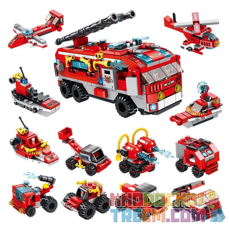 PanlosBrick 633016 Panlos Brick 633016 non  ĐỘI CỨU HỎA THÀNH PHỐ 12 TRONG bộ đồ chơi xếp lắp ráp ghép mô hình City CITY FIRE BRIGADE 561 khối