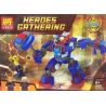 LELE 34024-1 34024-2 34024 non  CAPTAIN AMERICA VS. ROCKY 2 bộ đồ chơi xếp lắp ráp ghép mô hình Super Heroes HEROES GATHERING Siêu Nhân Anh Hùng 392 khối