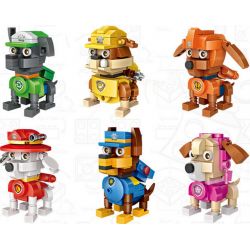 LELE 39089 non  CHÓ ĐỘI WANG 6 LOẠI bộ đồ chơi xếp lắp ráp ghép mô hình Animals DOGS PATROL Động Vật 383 khối