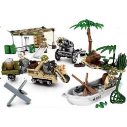 SEMBO WEKKI VIGGI 101105 101106 101107 101108 non  4 CẢNH NHỎ CỦA THẾ CHIẾN II bộ đồ chơi xếp lắp ráp ghép mô hình World War Ii EMPIRES OF STEEL Chiến Tranh Thế Giới Thứ 2 335 khối